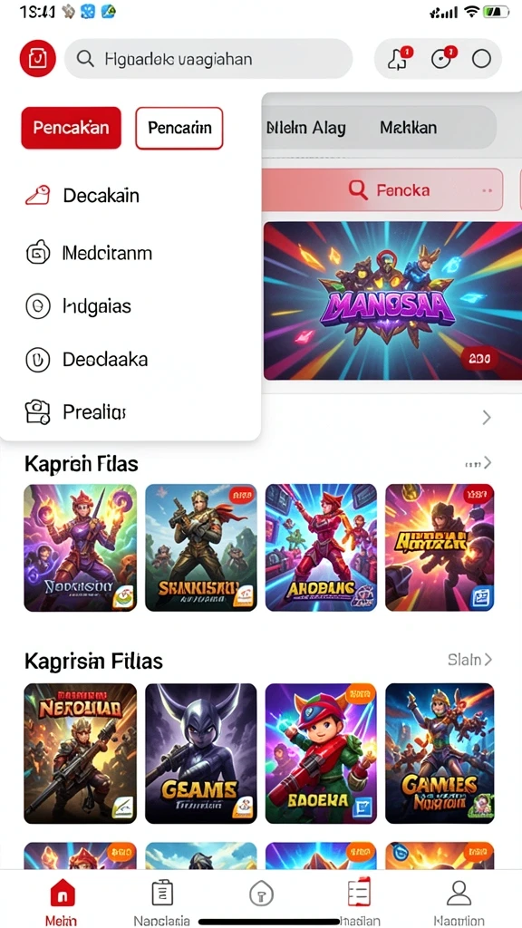 xe77 - Tampilan awal game XE77 yang menarik dan interaktif.